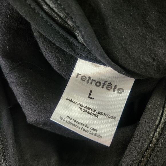 Retrofete Tally Pant in Black Faux Leather Size Large NWT - Picture 9 of 10